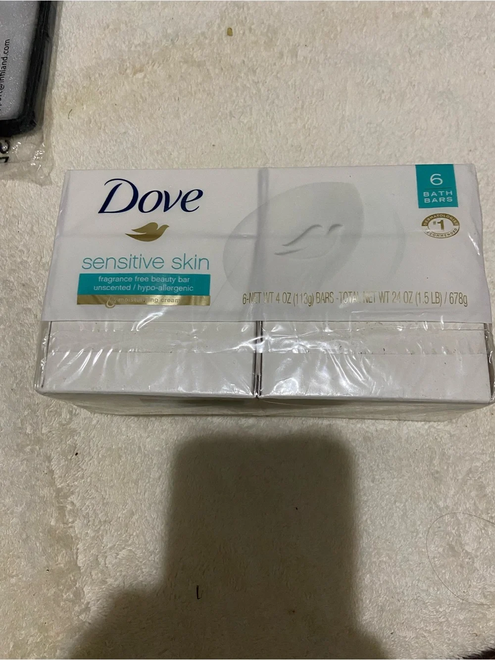 Dove Sensitive Skin Unscented Hypo-Allergenic Fragrance Free 6 Bars NIP